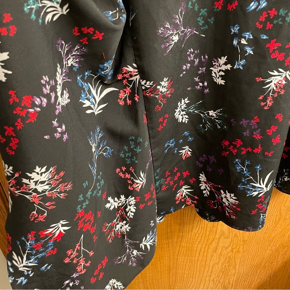 JOE FRESH Women’s Long Sleeve High Neck Multi Coloured Waist Belt Tie Dress (M) - Picture 5 of 12